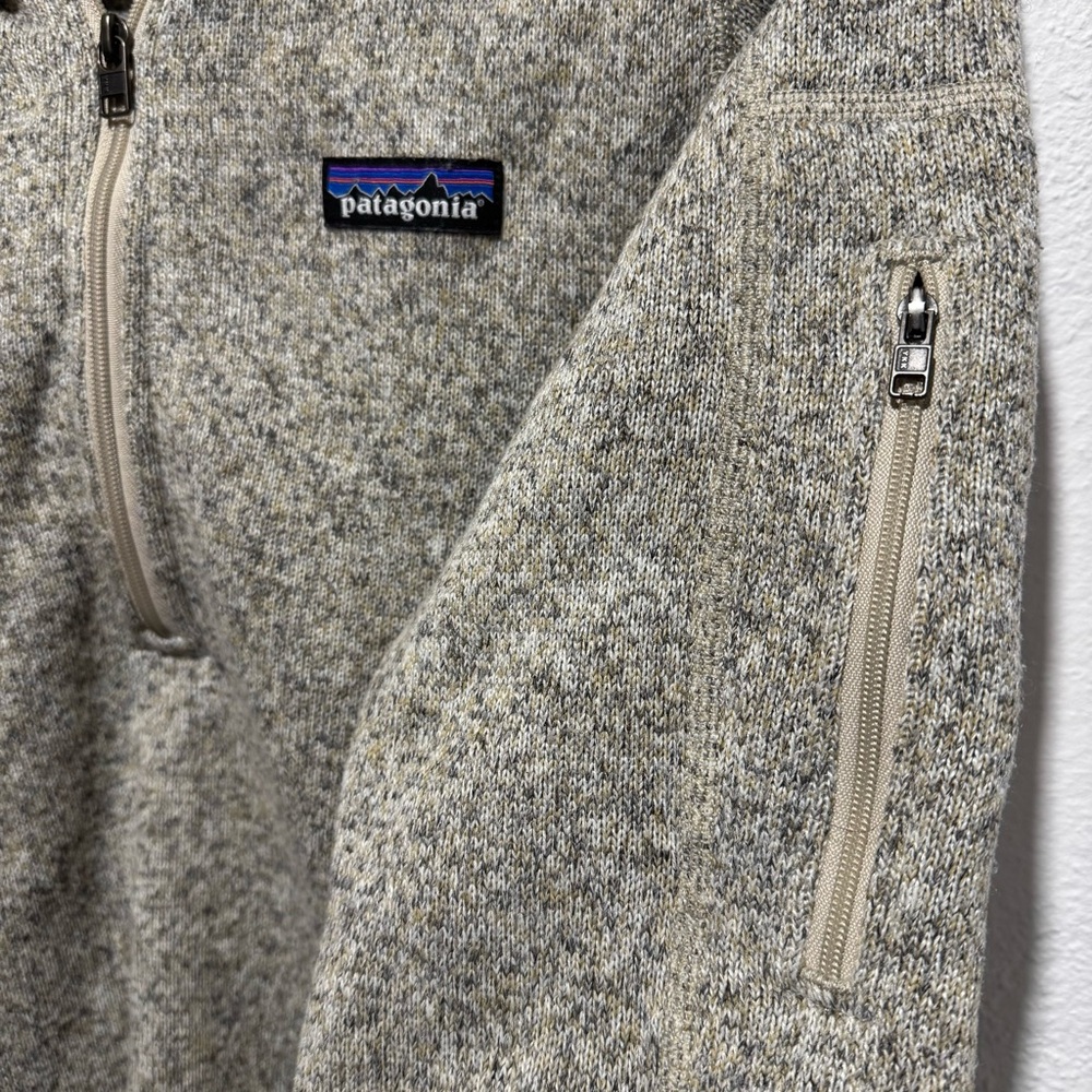 Patagonia fleece better sweater half zip white birch M - Picture 4 of 6